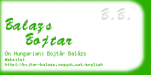 balazs bojtar business card