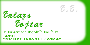 balazs bojtar business card